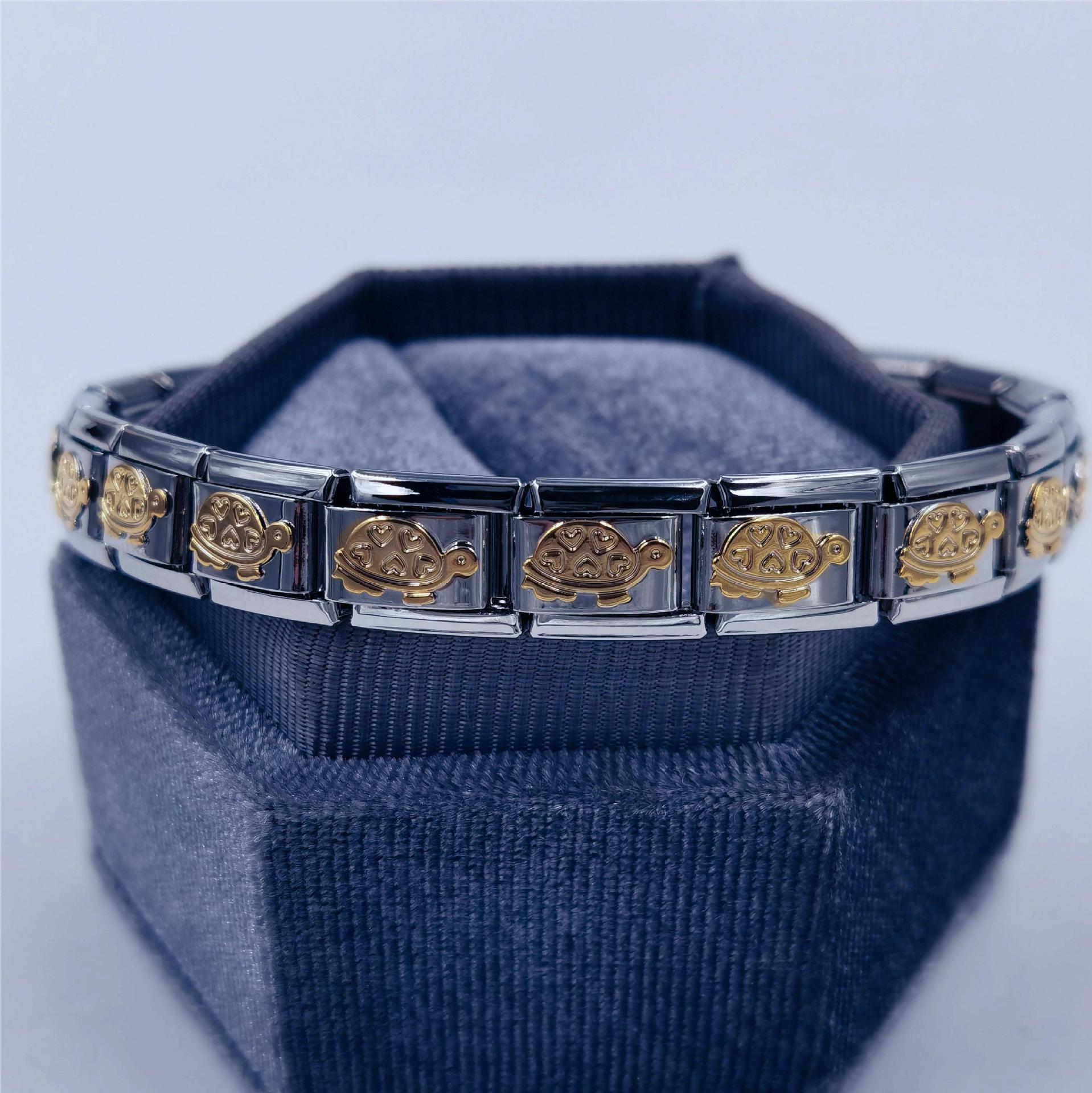 Wholesale Italian Charm Bracelet DIY Module Splicing Stainless Steel Bracelet Accessories Charms